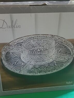 NIB Dublin Crystal Five Section Lazy Susan